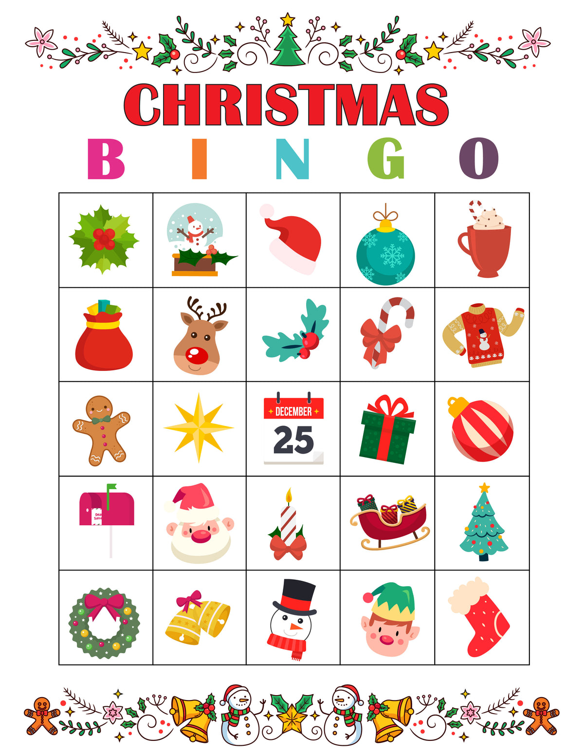 Christmas Bingo Game