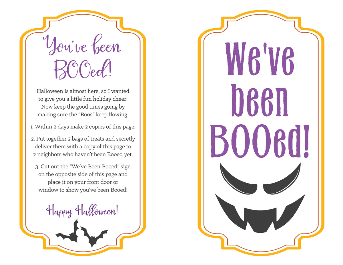You've Been Booed (3 Designs)