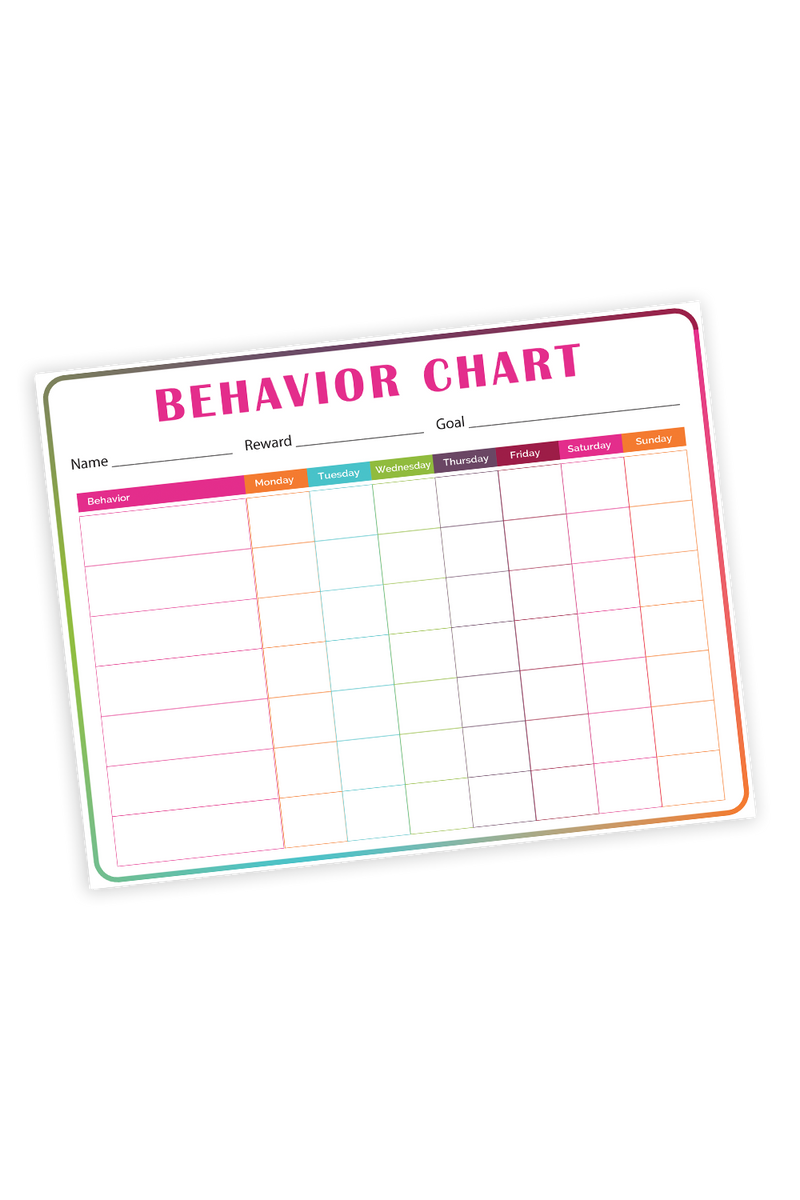 behavior charts templates