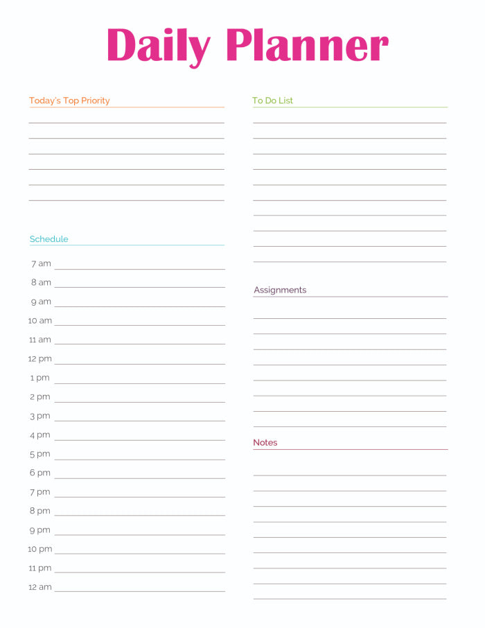 Student Planner (13 Pages)