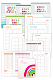 2024 Daily Planner Pages + Life Planner Binder