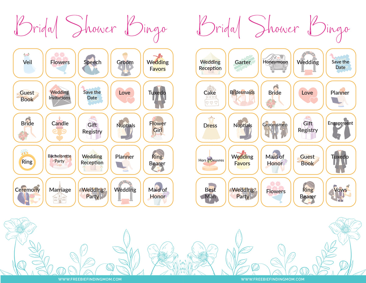 Bridal Shower Games (6 Games)