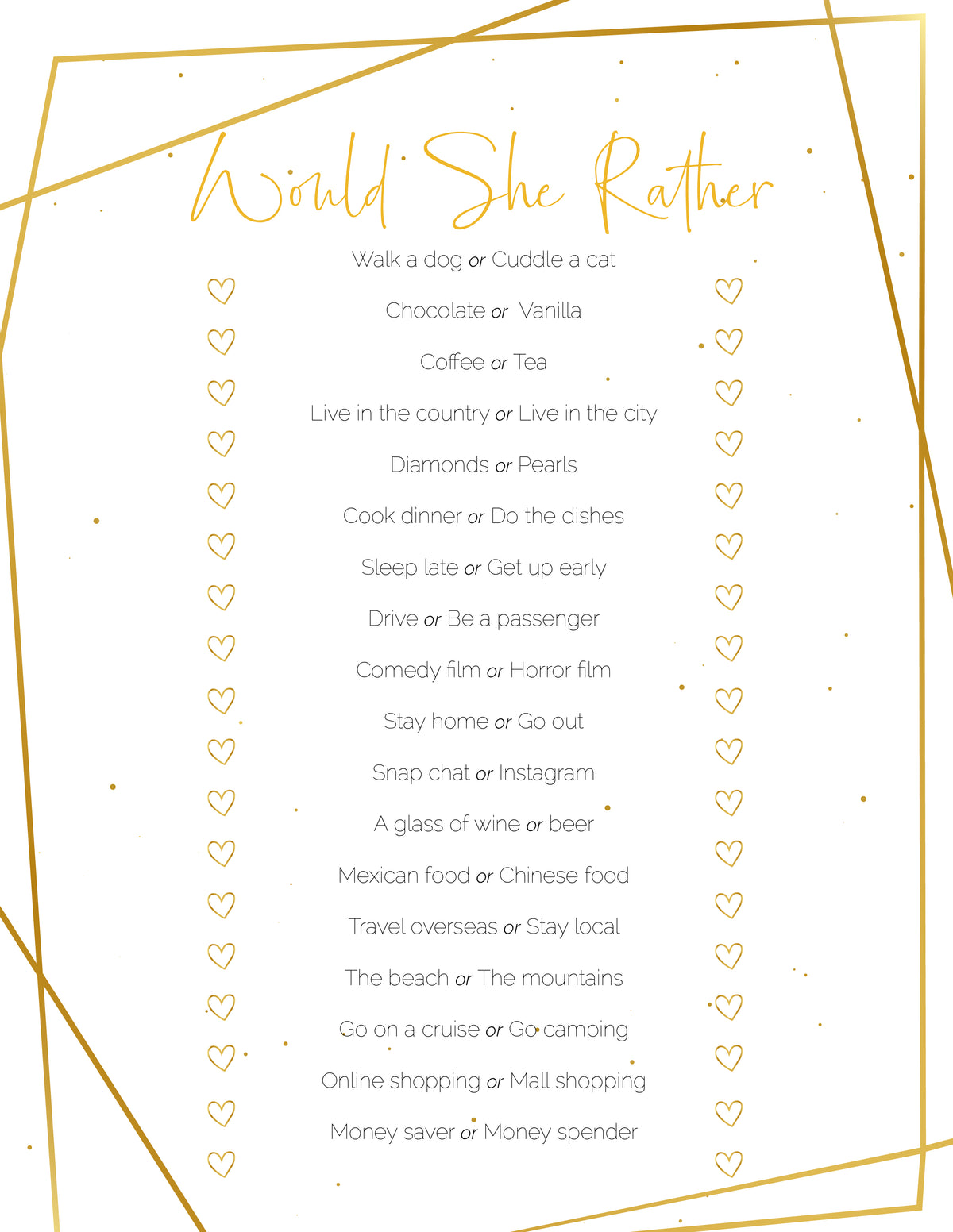 Bridal Shower Games (6 Games)