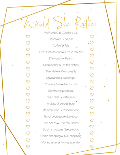 Bridal Shower Games (6 Games)