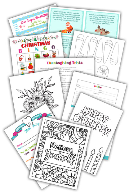 The Ultimate Printables Vault – 1,120+ Printable Pages for Kids, Budgeting, & Organization