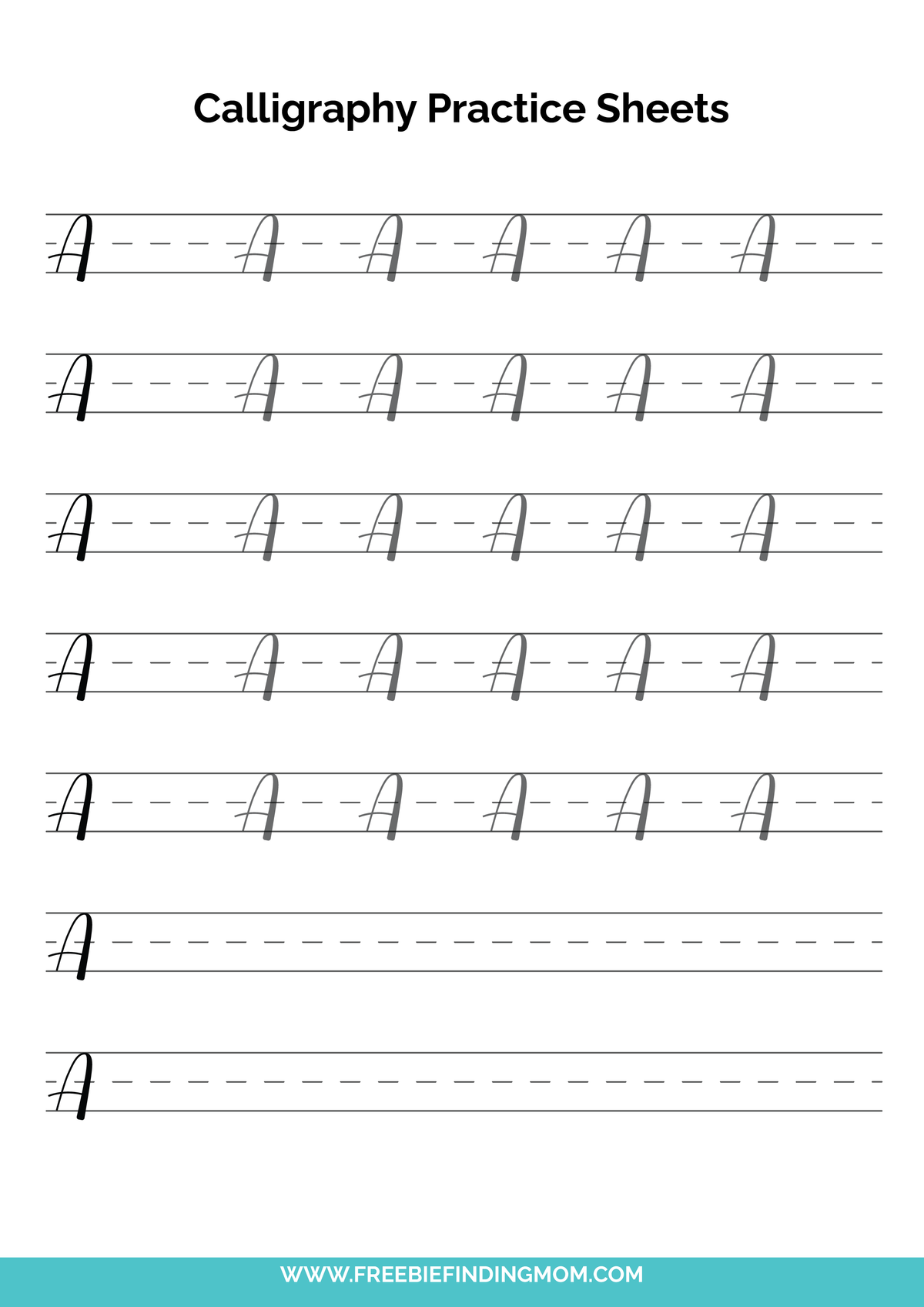 Cursive Calligraphy Writing Bundle (107 Pages)