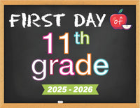 2025-2026 First Day of School Signs (Chalkboard Style)