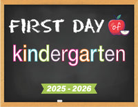 2025-2026 First Day of School Signs (Chalkboard Style)