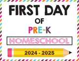 2024-2025 First Day of School Signs (Including Homeschool)