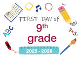 2025-2026 First Day of School Signs