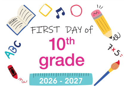 2026-2027 First Day of School Signs