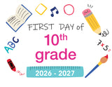 2026-2027 First Day of School Signs