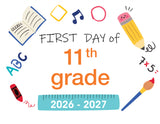 2026-2027 First Day of School Signs