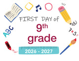 2026-2027 First Day of School Signs