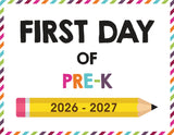 2026-2027 First Day of School Signs (Including Homeschool)