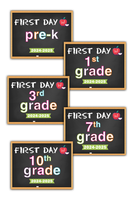 2024-2025 First Day of School Signs (Chalkboard Style)