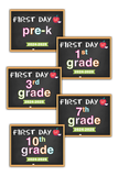 2024-2025 First Day of School Signs (Chalkboard Style)