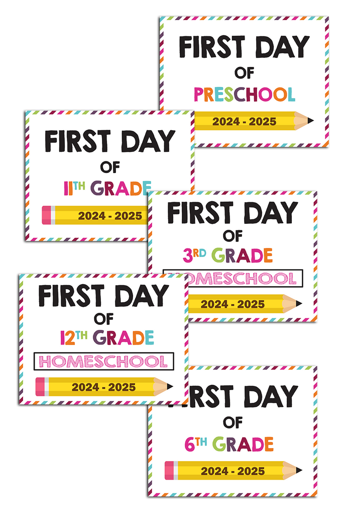 2024-2025 First Day of School Sign Printables