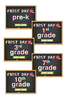 2025-2026 First Day of School Signs (Chalkboard Style)