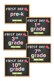 2025-2026 First Day of School Signs (Chalkboard Style)