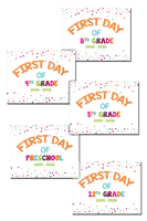 2025-2026 First Day of School Signs