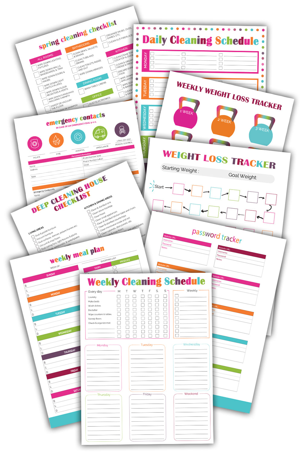 Home & Life Management Bundle (71 Pages)