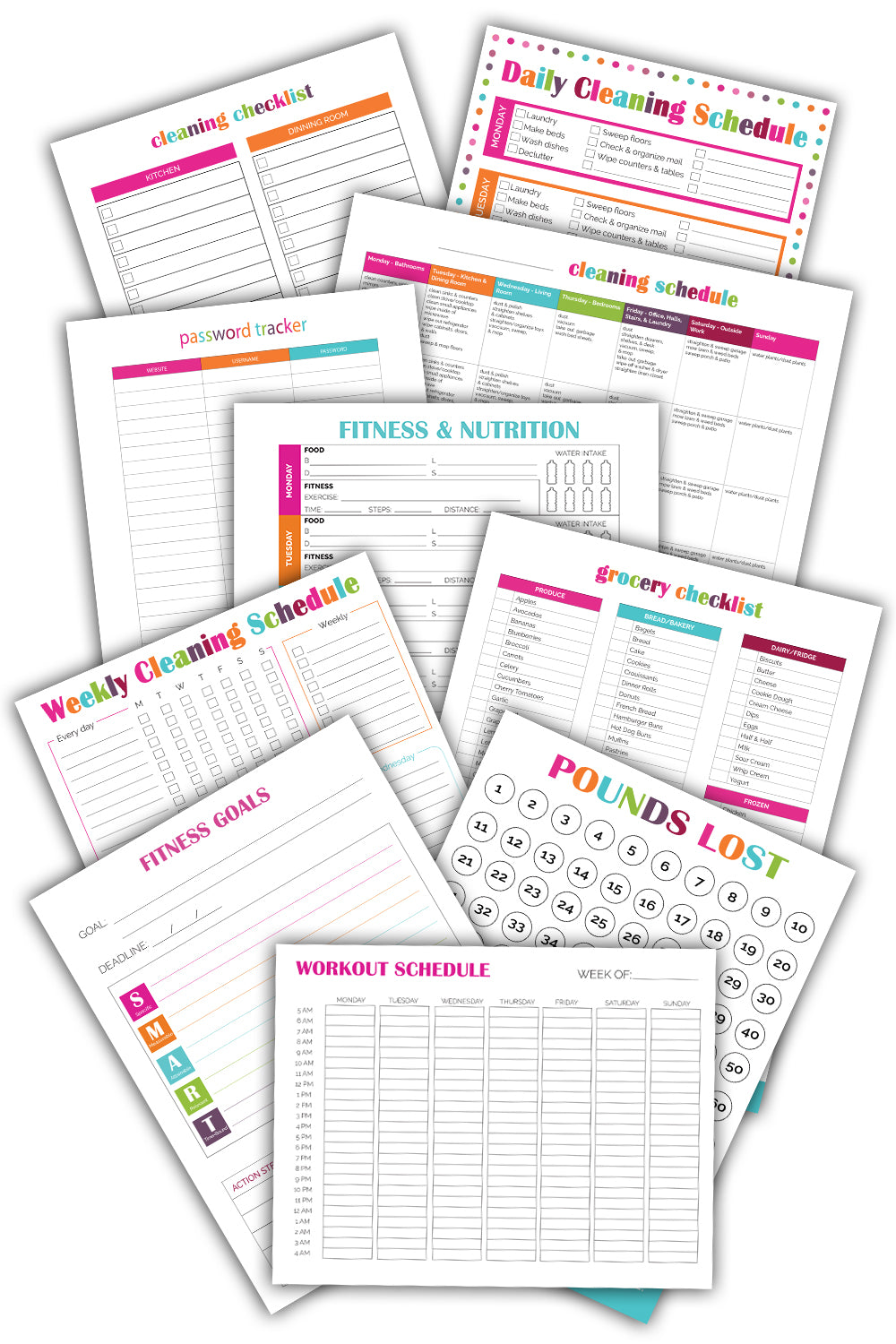 Home & Life Management Bundle (71 Pages)