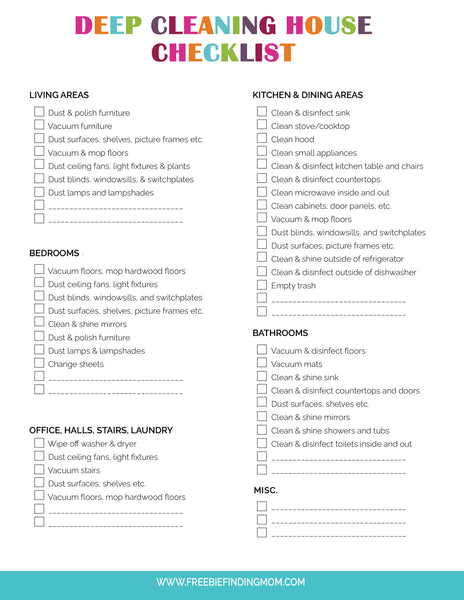 Spring Cleaning List.pdf Spring Cleaning Checklist Printable Simple Spring Cleaning Checklist