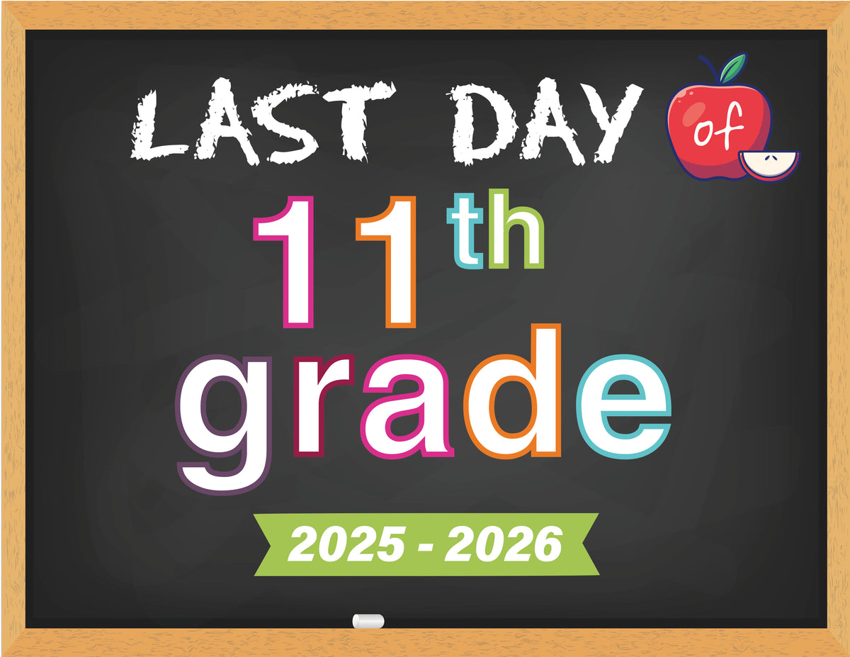 2025 - 2026 Last Day of School Signs (Chalkboard Style)