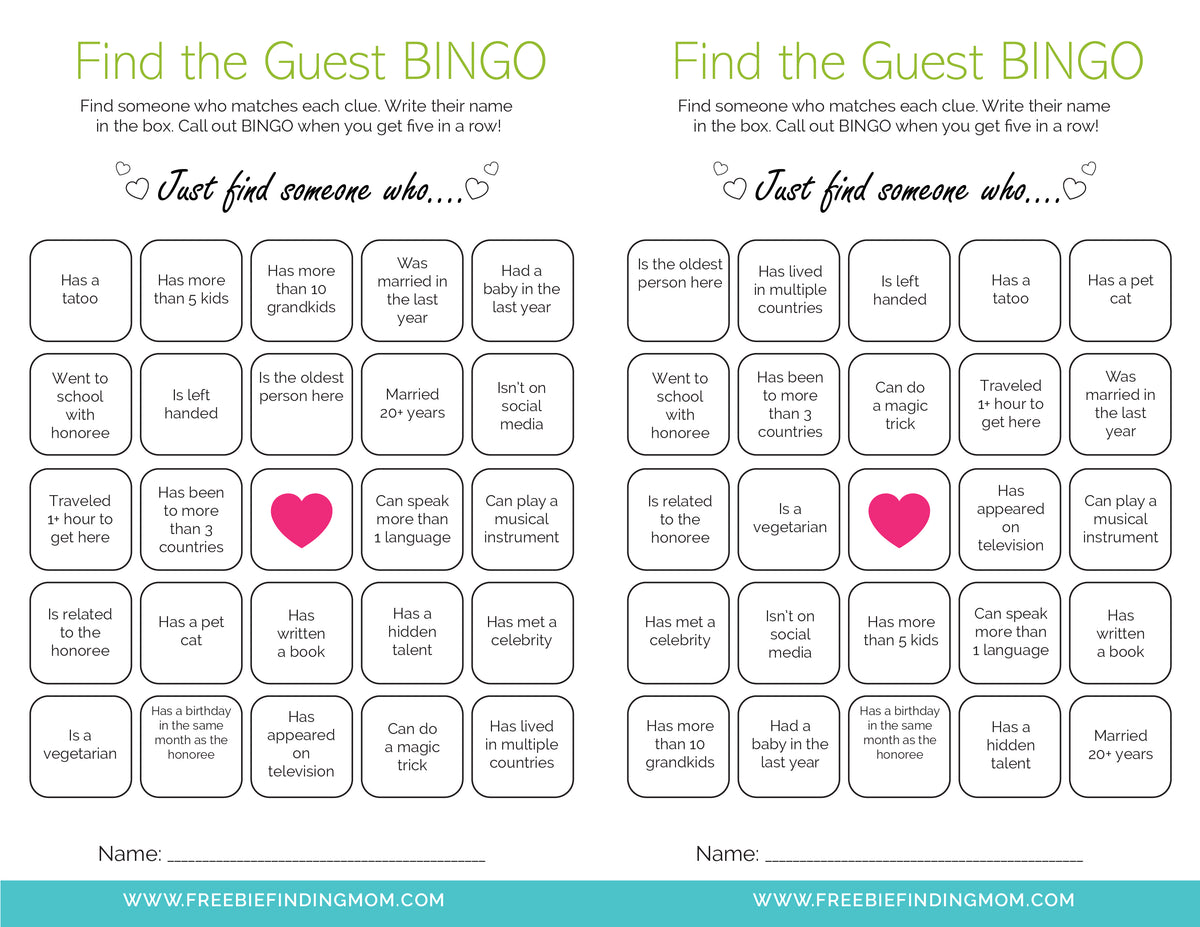Bridal Shower Games (6 Games)