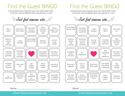 Bridal Shower Games (6 Games)