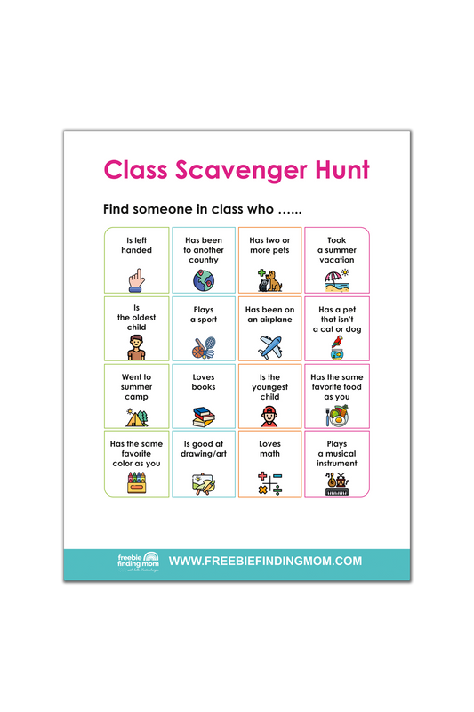 Class Scavenger Hunt