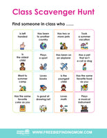Class Scavenger Hunt