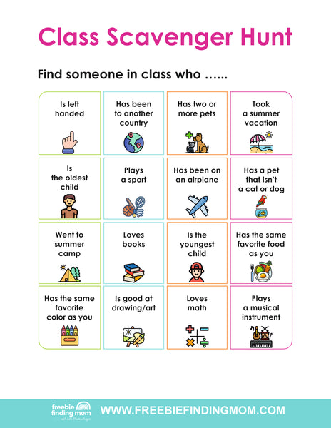 Class Scavenger Hunt