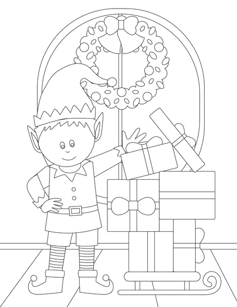3 Elf Coloring Pages (Pandemic Style) - Freebie Finding Mom