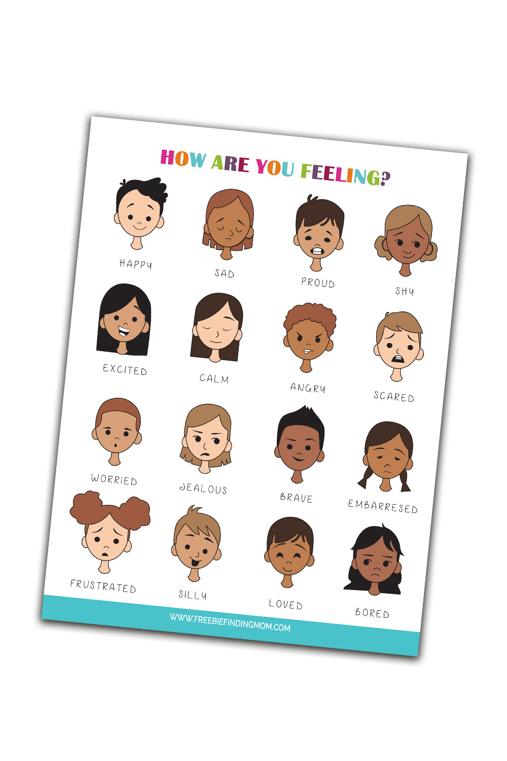 Feelings Chart for Kids for Feelings Chart Printable Pdf Free
