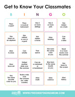 Get to Know You Bingo Cards (25 Cards)