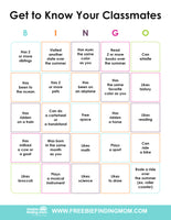 Get to Know You Bingo Cards (25 Cards)