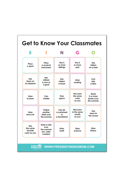 Get to Know You Bingo Cards (25 Cards)