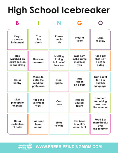 Icebreaker Bingo Cards (25 Cards)