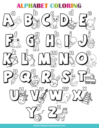 Letter Coloring Pages (3 Pages)