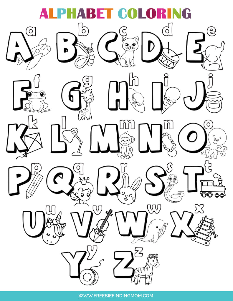 3 Letter Coloring Pages – Freebie Finding Mom