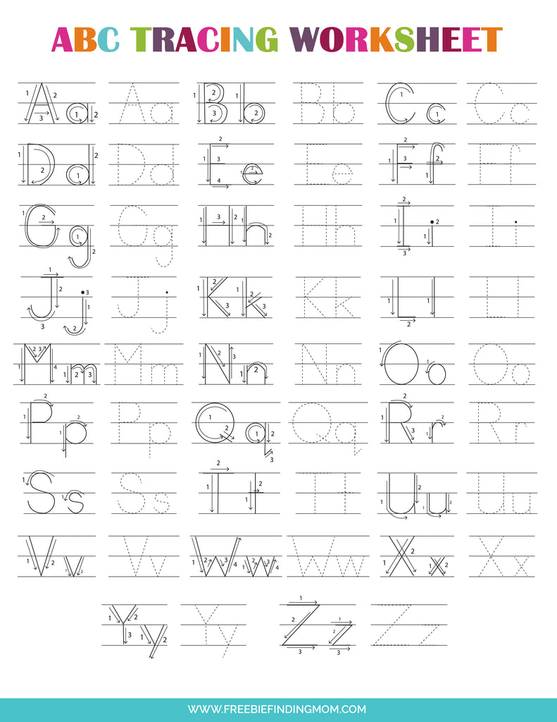 9 Alphabet Worksheets