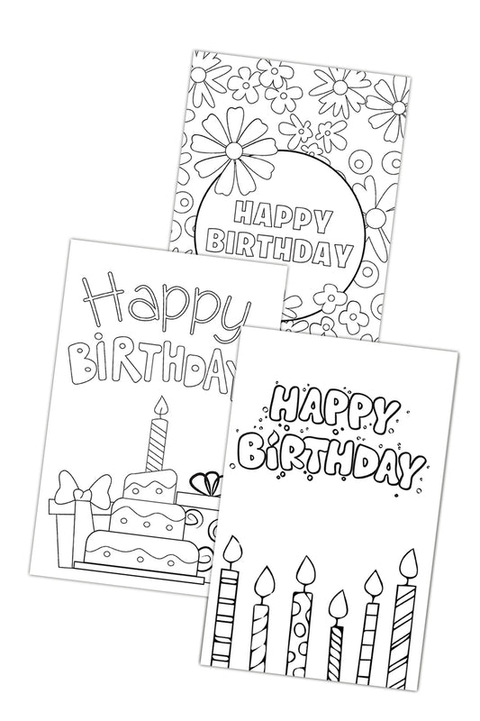 Birthday Card Drawing Ideas (3 Cards)