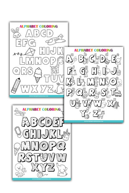 Letter Coloring Pages (3 Pages)