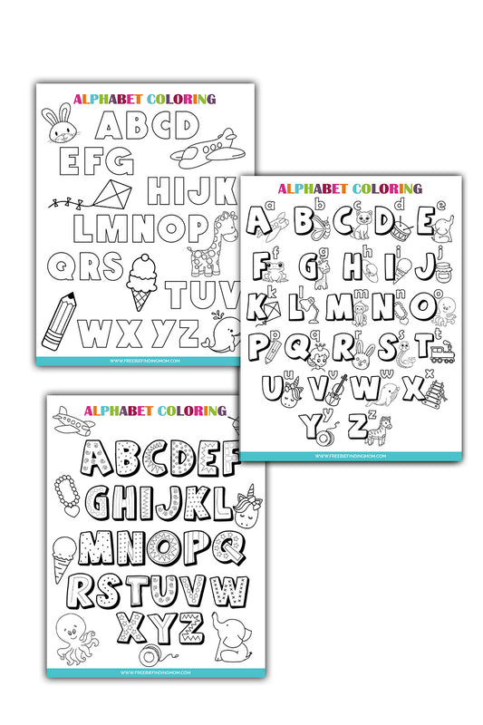 Letter Coloring Pages (3 Pages)