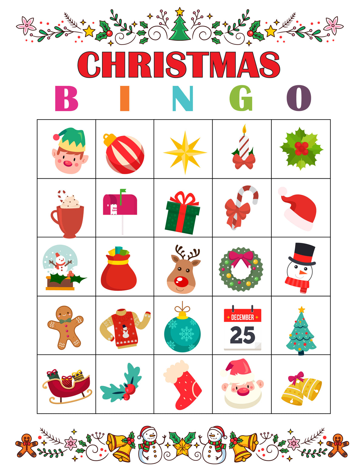 Christmas Bingo Game