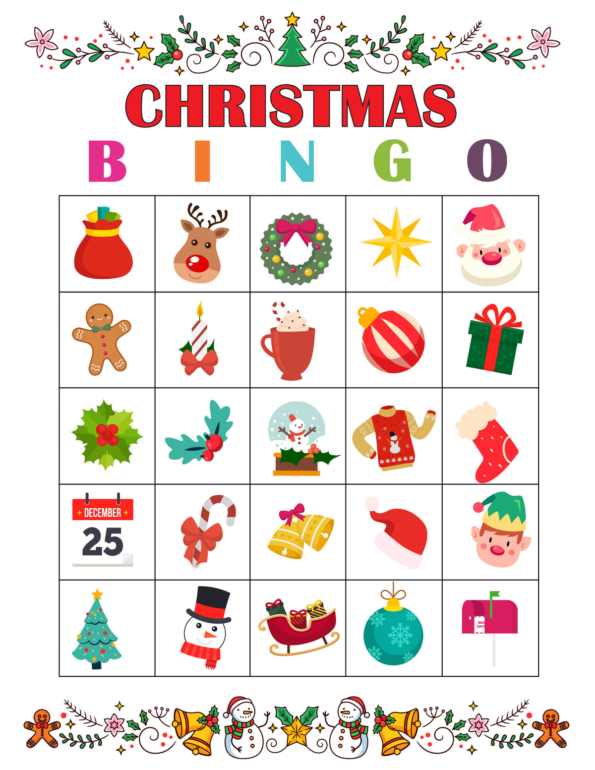 Christmas Bingo Game