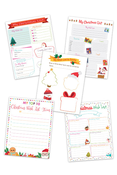 Christmas Lists Bundle (5 Pages)
