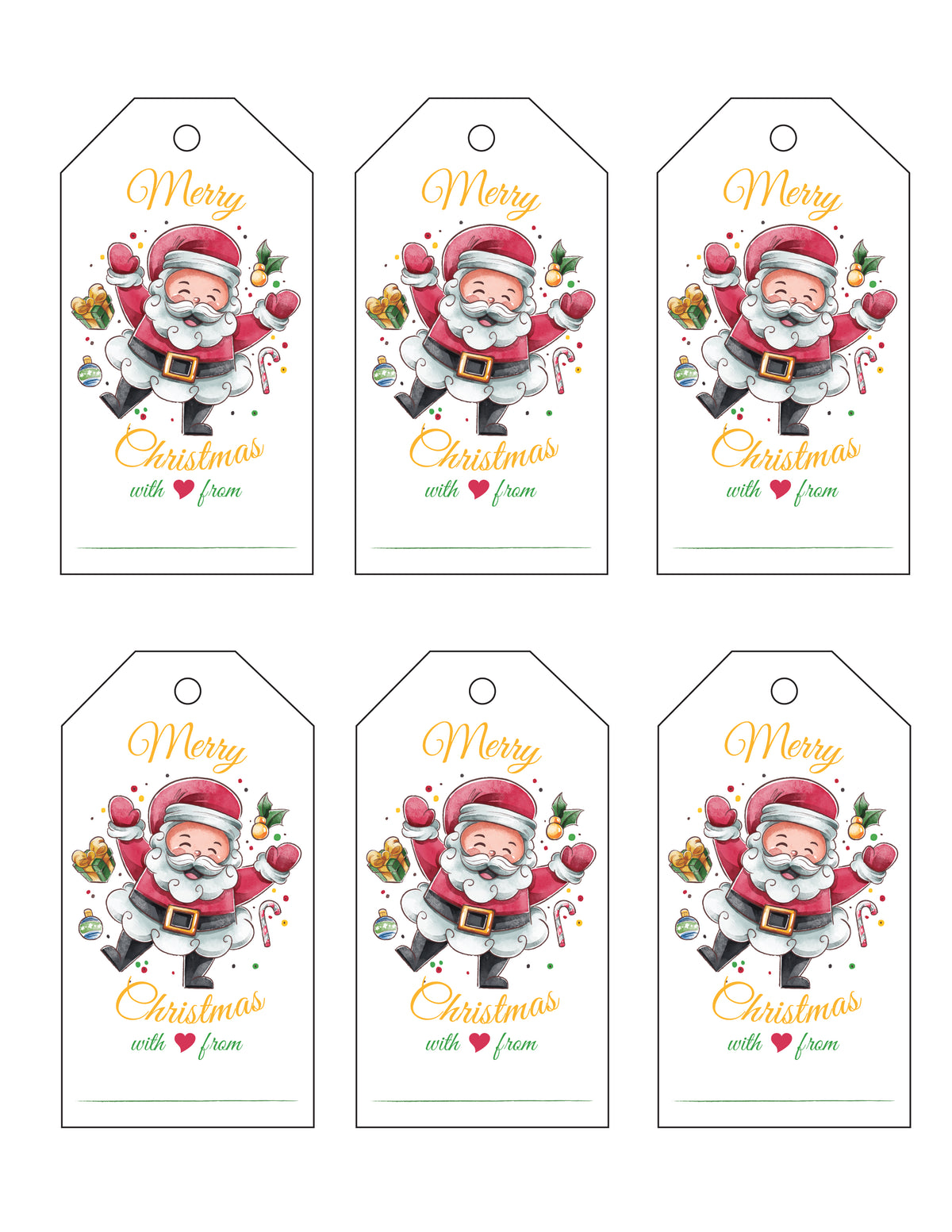 Christmas Tags Bundle (6 Styles Included)